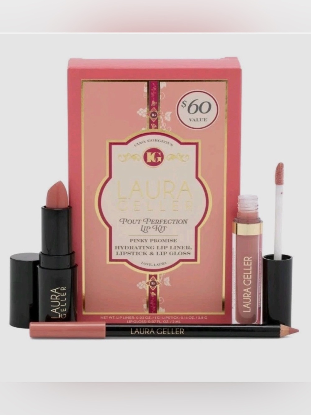 Laura Geller Pout lip kit Perfection Lip Kit in the shade Pinky Promise.💄 👄